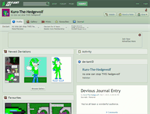 Tablet Screenshot of kuro-the-hedgewolf.deviantart.com