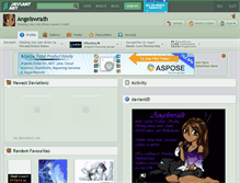 Tablet Screenshot of angelswrath.deviantart.com