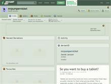 Tablet Screenshot of mrpumpernickel.deviantart.com
