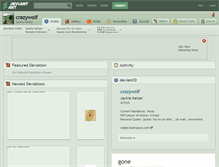 Tablet Screenshot of crazywolf.deviantart.com