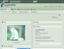 Tablet Screenshot of crystalwolftribe.deviantart.com