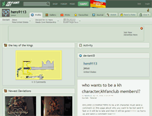 Tablet Screenshot of hero9113.deviantart.com