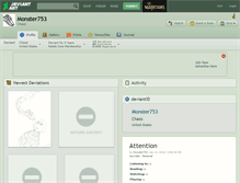Tablet Screenshot of monster753.deviantart.com