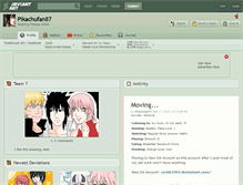 Tablet Screenshot of pikachufan87.deviantart.com