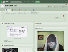 Tablet Screenshot of amandamac1992.deviantart.com