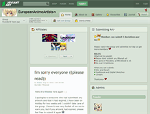Tablet Screenshot of europeananimeartists.deviantart.com