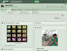 Tablet Screenshot of isaacwilson.deviantart.com