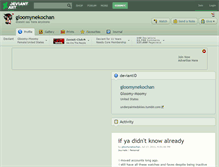 Tablet Screenshot of gloomynekochan.deviantart.com