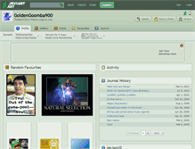 Tablet Screenshot of goldengoomba900.deviantart.com