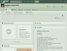 Tablet Screenshot of goddess-of-perverts.deviantart.com