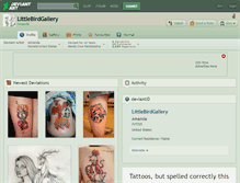 Tablet Screenshot of littlebirdgallery.deviantart.com