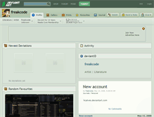 Tablet Screenshot of freakcode.deviantart.com
