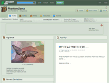 Tablet Screenshot of phantomllama.deviantart.com