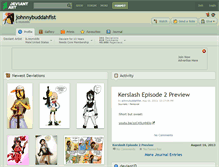 Tablet Screenshot of johnnybuddahfist.deviantart.com