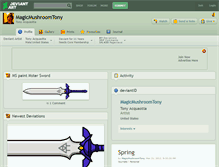 Tablet Screenshot of magicmushroomtony.deviantart.com