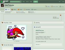 Tablet Screenshot of nikkithelynx.deviantart.com