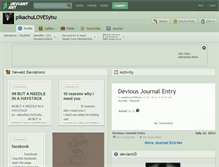 Tablet Screenshot of pikachulovesyhu.deviantart.com