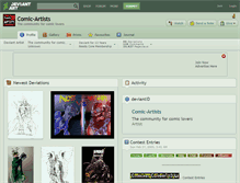 Tablet Screenshot of comic-artists.deviantart.com