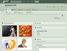 Tablet Screenshot of darkdemon1990.deviantart.com