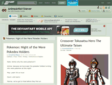 Tablet Screenshot of animeartist154ever.deviantart.com