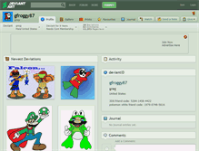 Tablet Screenshot of gfroggy87.deviantart.com