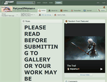 Tablet Screenshot of forloveofwomen.deviantart.com