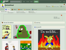 Tablet Screenshot of blockedhead.deviantart.com