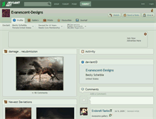 Tablet Screenshot of evanescent-designs.deviantart.com