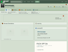 Tablet Screenshot of demonpuppy.deviantart.com