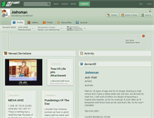 Tablet Screenshot of joshoman.deviantart.com