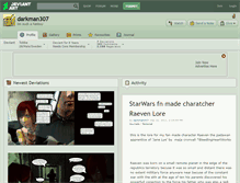 Tablet Screenshot of darkman307.deviantart.com