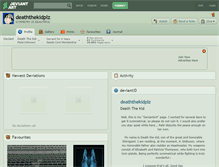 Tablet Screenshot of deaththekidplz.deviantart.com
