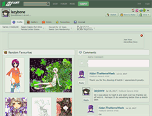 Tablet Screenshot of lazybone.deviantart.com