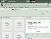 Tablet Screenshot of lostpieman08.deviantart.com