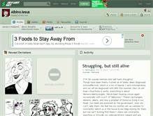 Tablet Screenshot of albinojesus.deviantart.com