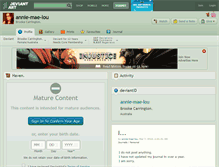 Tablet Screenshot of annie-mae-lou.deviantart.com