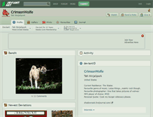 Tablet Screenshot of crimsonwolfe.deviantart.com