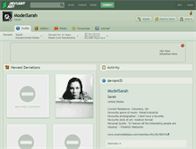 Tablet Screenshot of modelsarah.deviantart.com