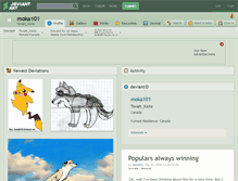Tablet Screenshot of moka101.deviantart.com