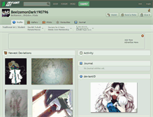 Tablet Screenshot of beelzemondark190796.deviantart.com