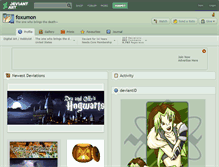 Tablet Screenshot of foxumon.deviantart.com