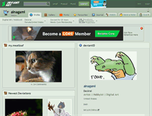 Tablet Screenshot of ainagami.deviantart.com