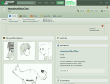 Tablet Screenshot of monsieurbleuchat.deviantart.com