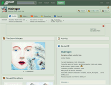 Tablet Screenshot of miadragon.deviantart.com