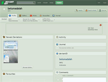 Tablet Screenshot of belumadalah.deviantart.com