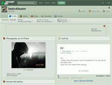 Tablet Screenshot of destin4disaster.deviantart.com