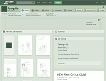 Tablet Screenshot of fem-gri-la.deviantart.com