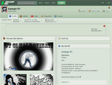 Tablet Screenshot of iceman-91.deviantart.com