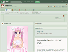 Tablet Screenshot of koge-fans.deviantart.com