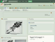 Tablet Screenshot of cherrywolfie.deviantart.com